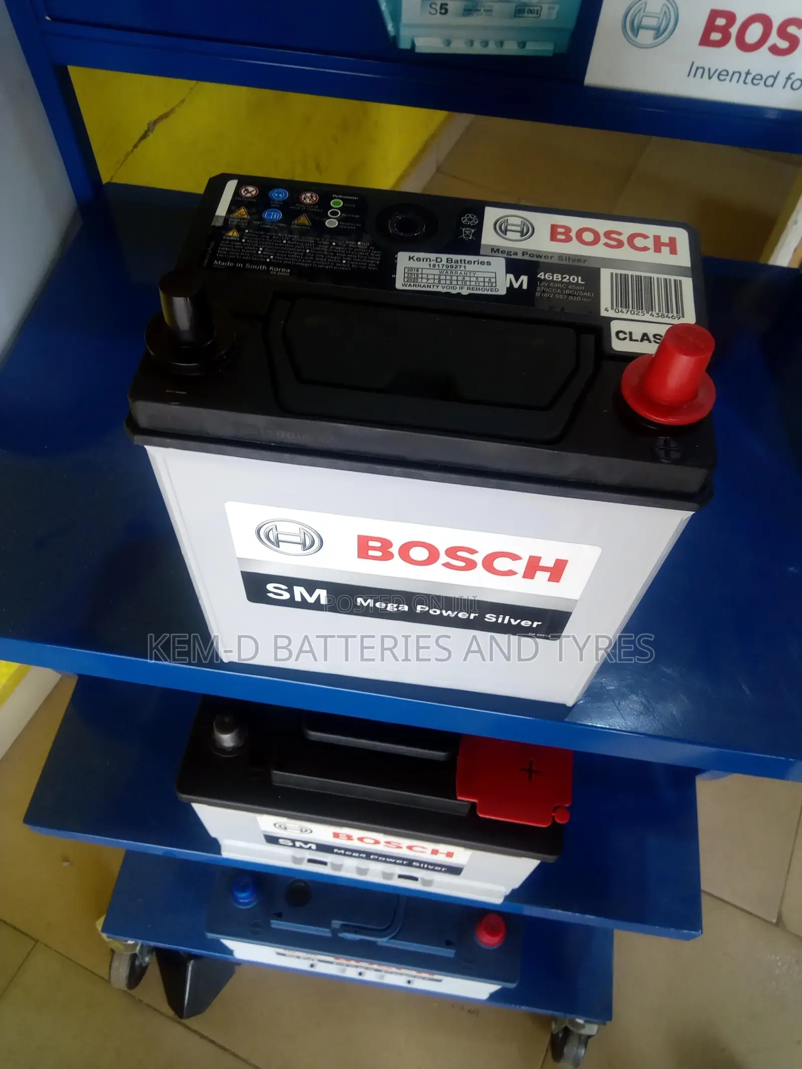 11 Plates Bosch 45ah Battery 12v + Free Delivery