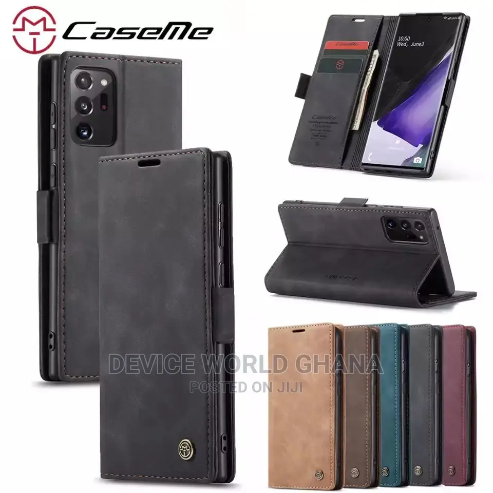 Caseme Leather Flip Case 4 Samsung S20+ S20 Note20 Note20+
