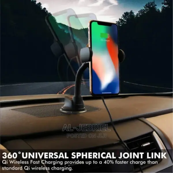 Promate Alphamount 2-In-1 Qi Wireless Charging Car Mount