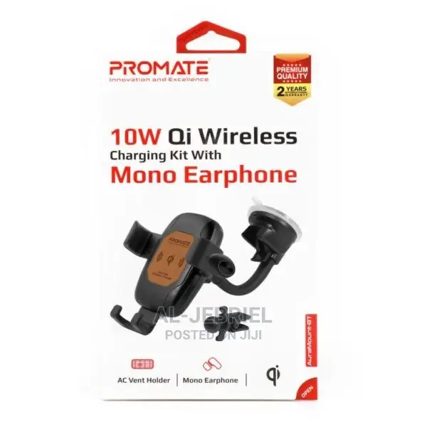 Auramount-Bt 10W Qi Wireless Charging Kit With Mono Earphone