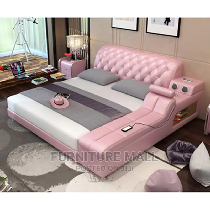 Luxury Pinky Kingsize Bed With Mattress .