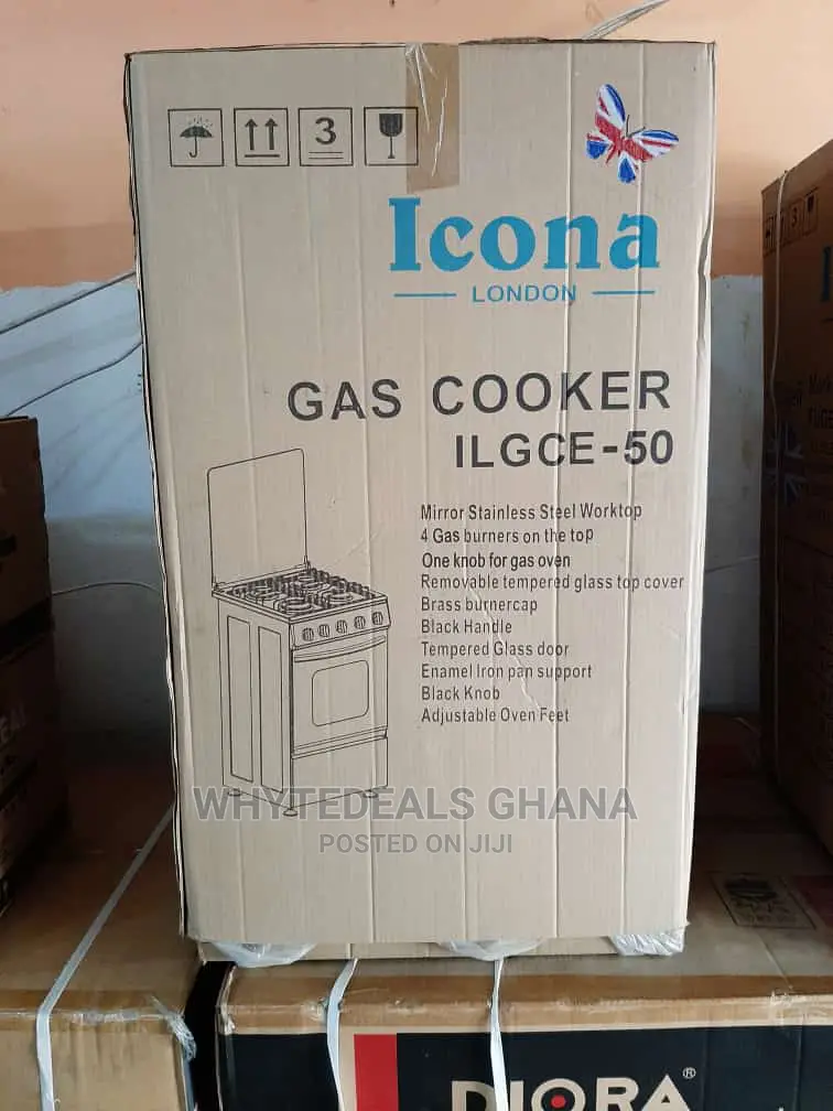 Icona London 4Burner Gas Cooker With Oven in Accra Metropolitan