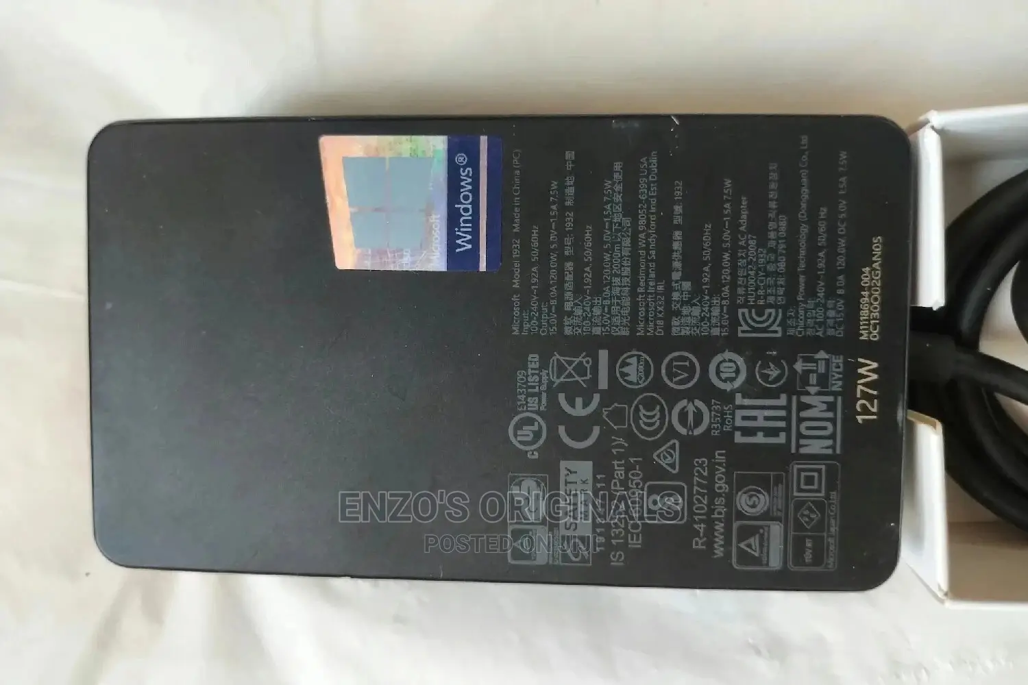 Microsoft Surface Book 3 Charger 127watt Original In Oem Box
