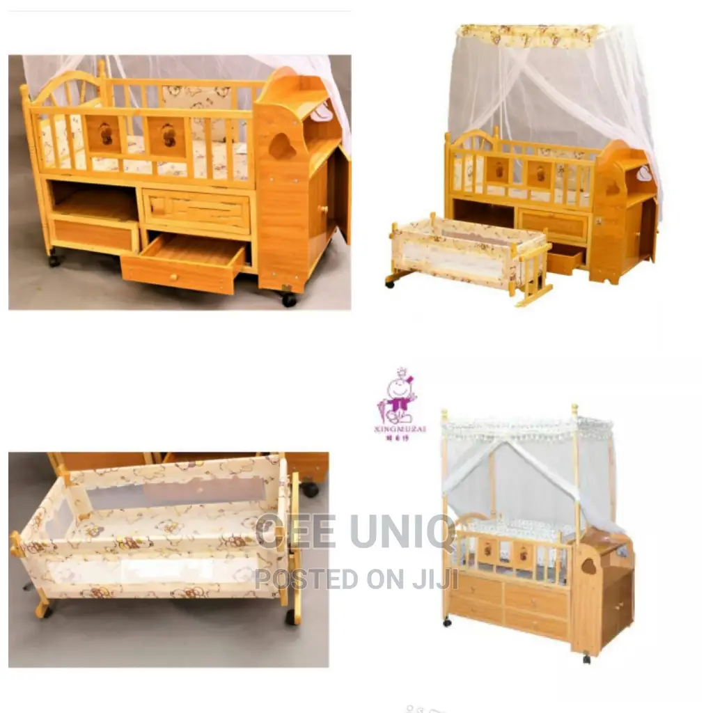2 in 1 Wooden Cot