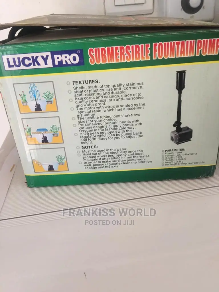 Submersible Fountain Pump for Fish Ponds