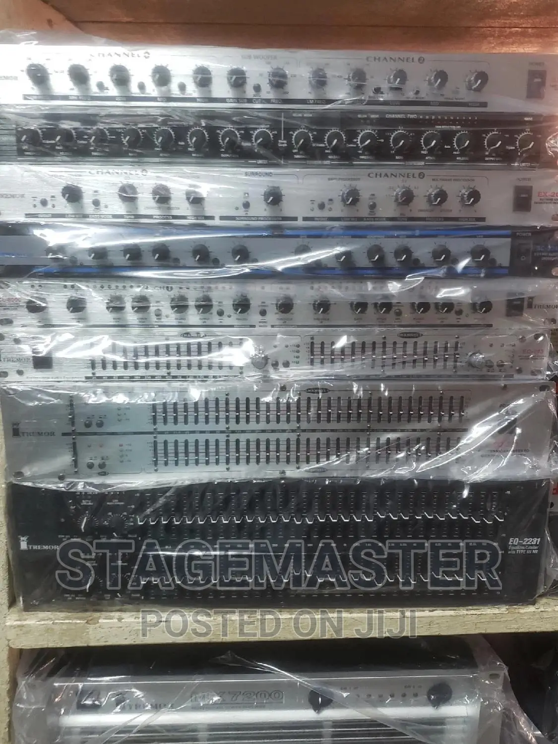 Tremor Equalizers, Cross-Overs, Bass Exciter, Compressors