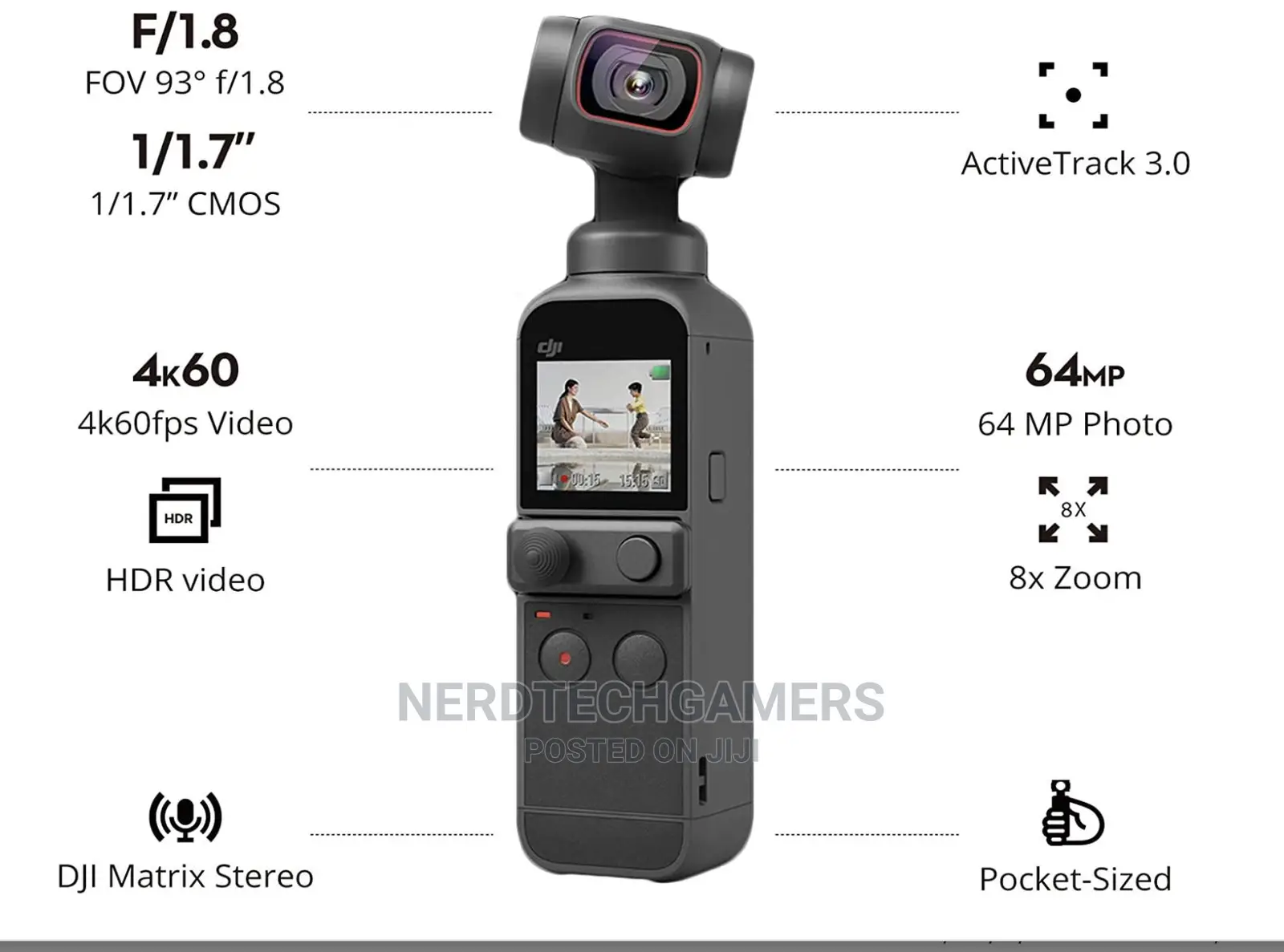 Dji Pocket 2 - Handheld 3-Axis Gimbal Stabilizer With