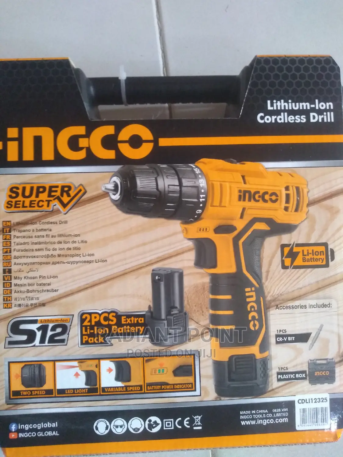 INGCO Cordless Drill 12v New