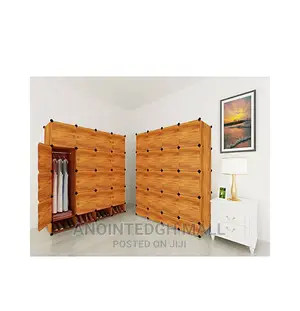 16 Cube + Shoe Rack Plastic Wardrobe
