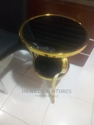 2 Circular Glass Side Table