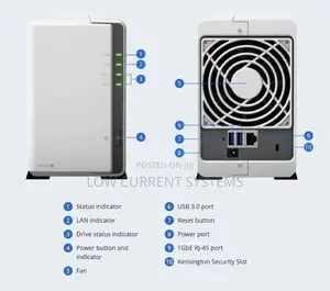 Synology 2 Bay NAS Network Storage Disk Station Ds220j