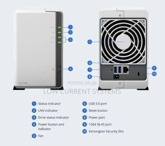 Synology 2 Bay NAS Network Storage Disk Station Ds220j
