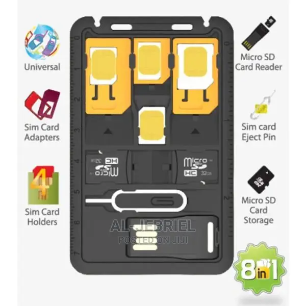 Promate Simate 2 Multi-Function 8-In-1 SIM Card Holder