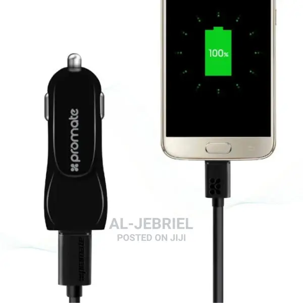 Promate Carkit-M 3.1A Dual USB Car Charger Data Cable