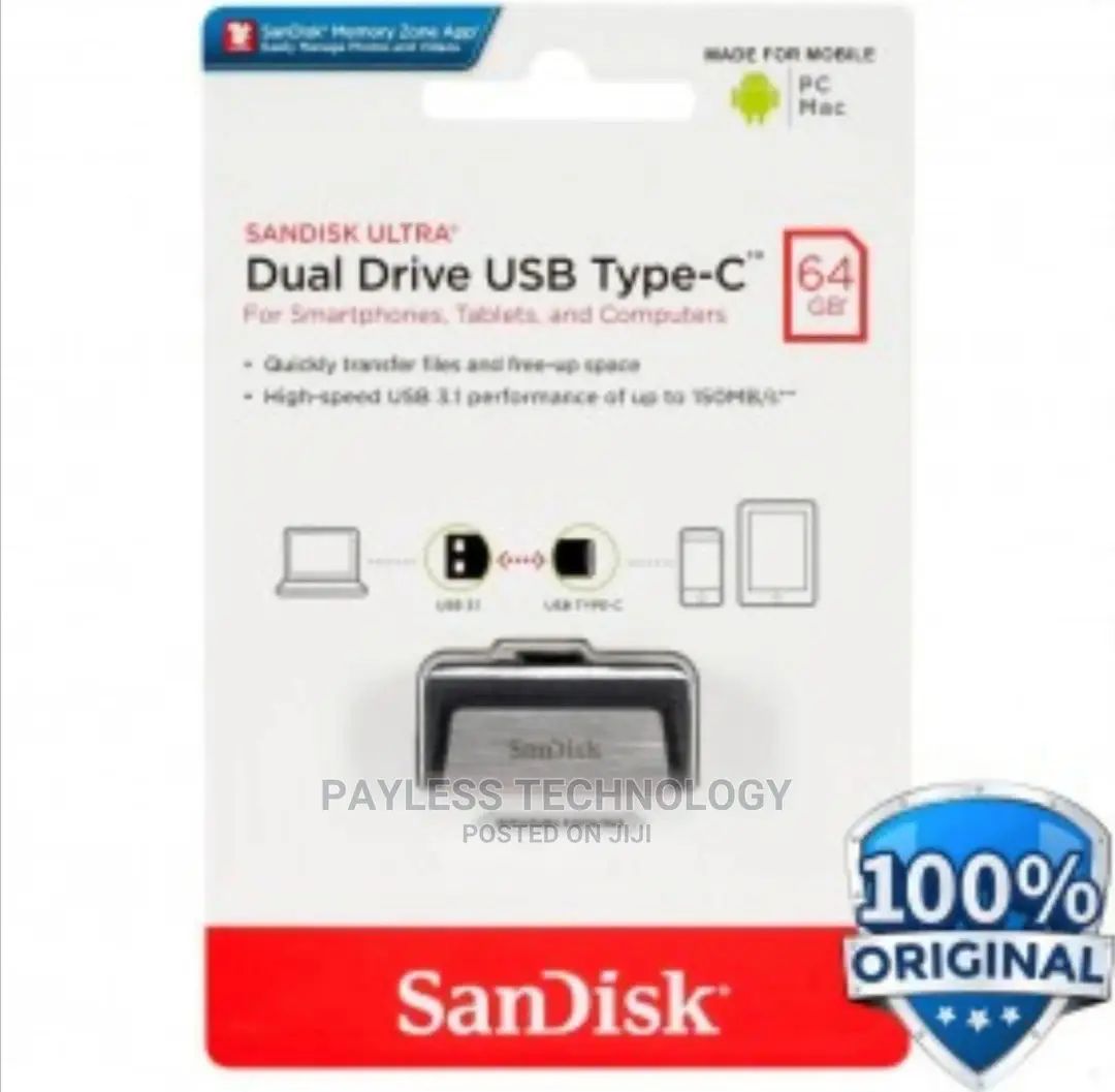 Sandisk 64gb Dual Type C Pendrives