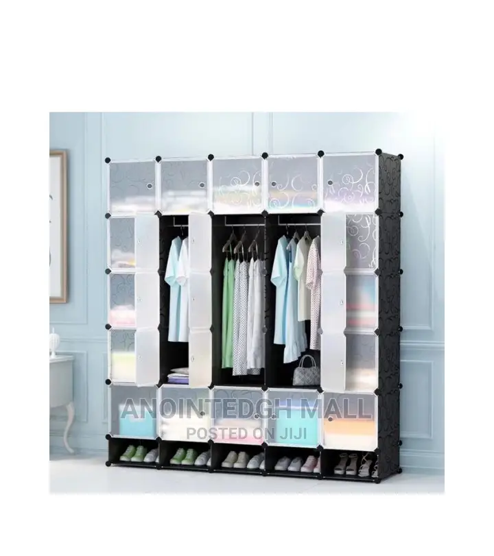 25 Cube Plastic Wardrobe + Shoe Rack