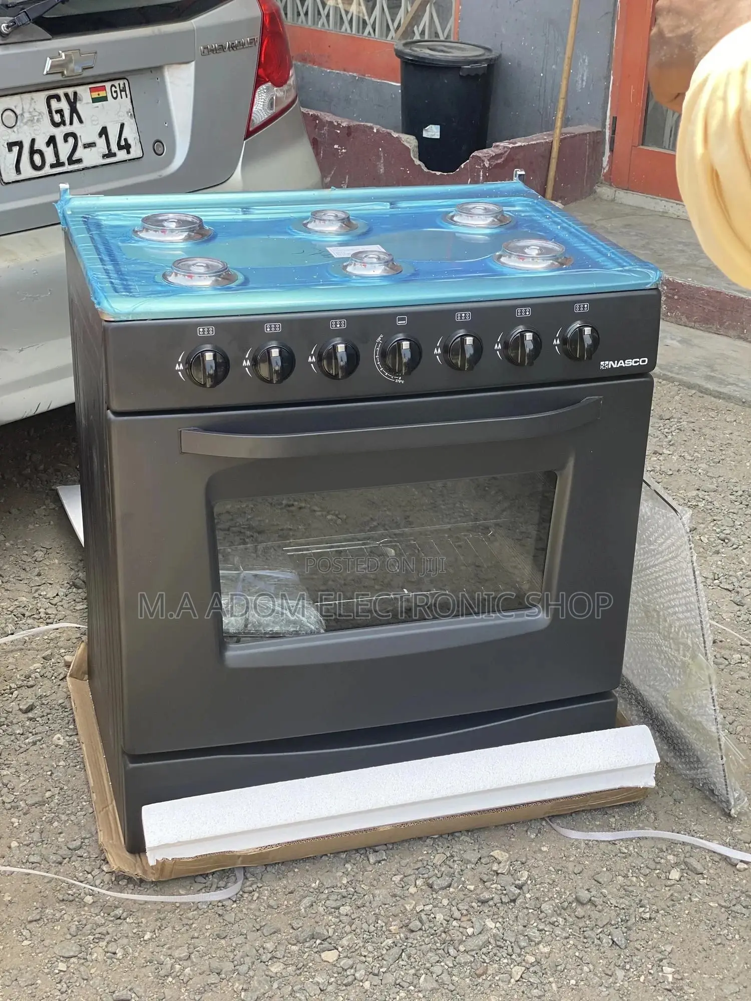 Black Color Stainless Steel Nasco 6 Burner Gas Cooker