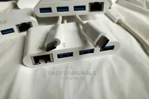 Usb-c To Rj45 Gigabit Ethernet Lan + Usb 3.0 Network Used