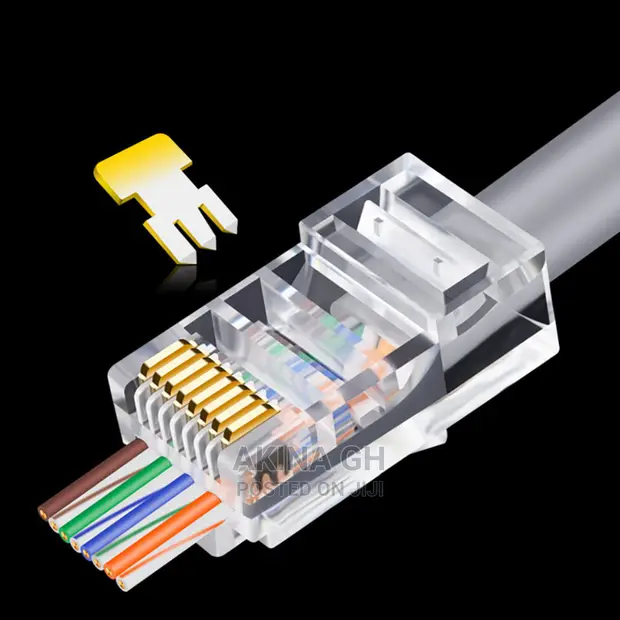 Passthrough RJ45 Cat6 Crystal Head 100pcs 2