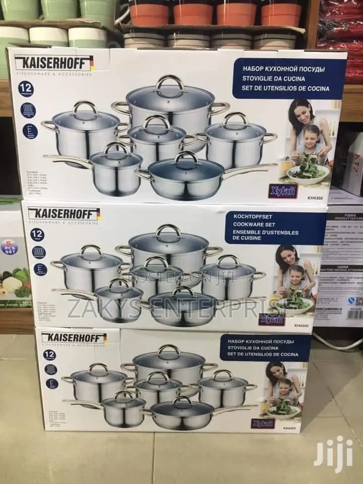 High Quality Stainless Steel 12pcs Cookware Set