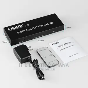 HDMI Switch Splitter 2 in 4 Out With Remote
