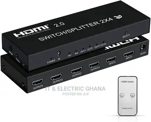 HDMI Switch Splitter 2 in 4 Out With Remote