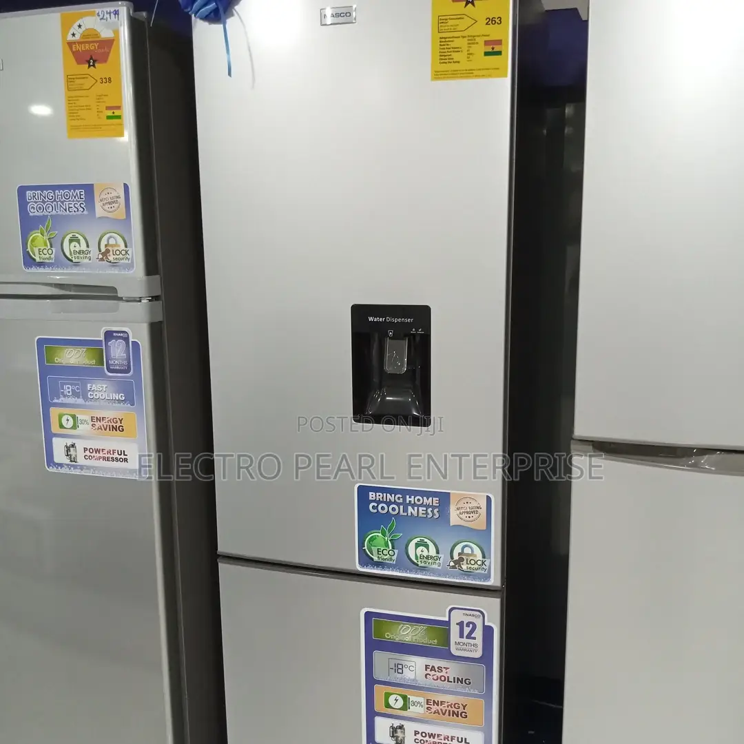 Nasco Bottom Freezer Fridge With Dispenser