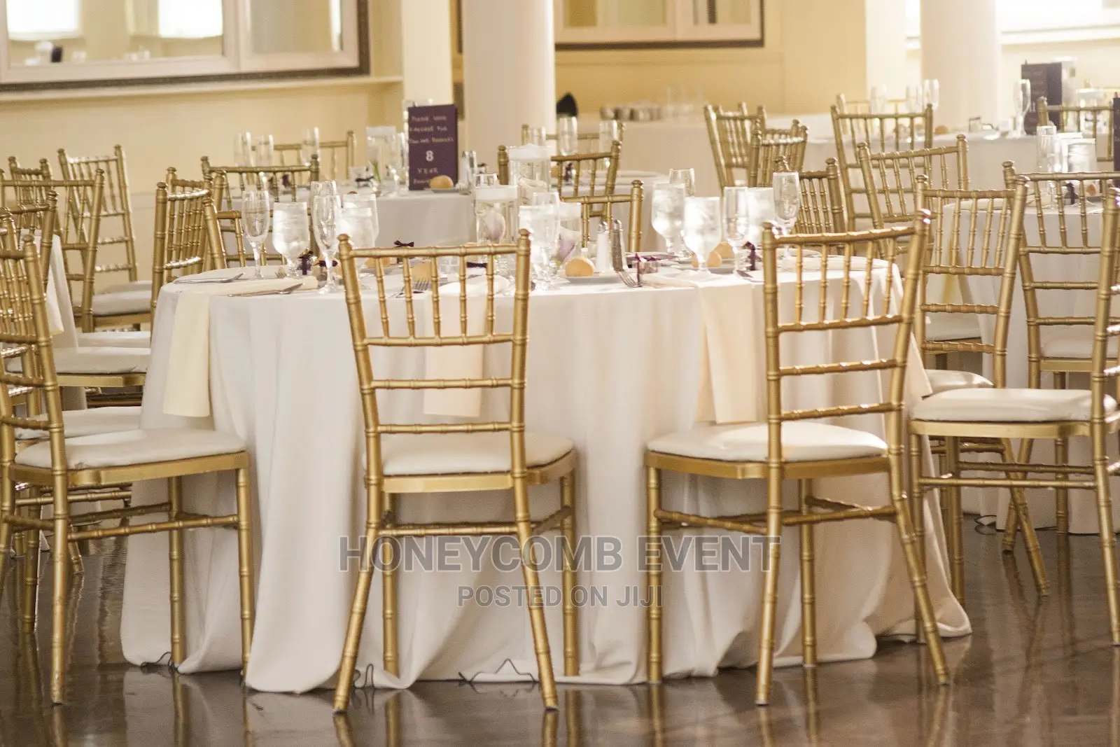 For Sale! Gold Chiavari Chairs Event Furnirture
