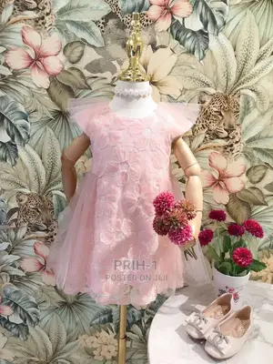 Kids Pink Lacey Dress