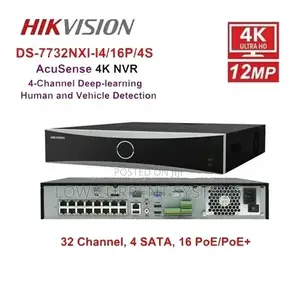 NVR Hikvision 32 Ch Acusense Deeplearn Ds‐7732nxi‐ 16p Ip