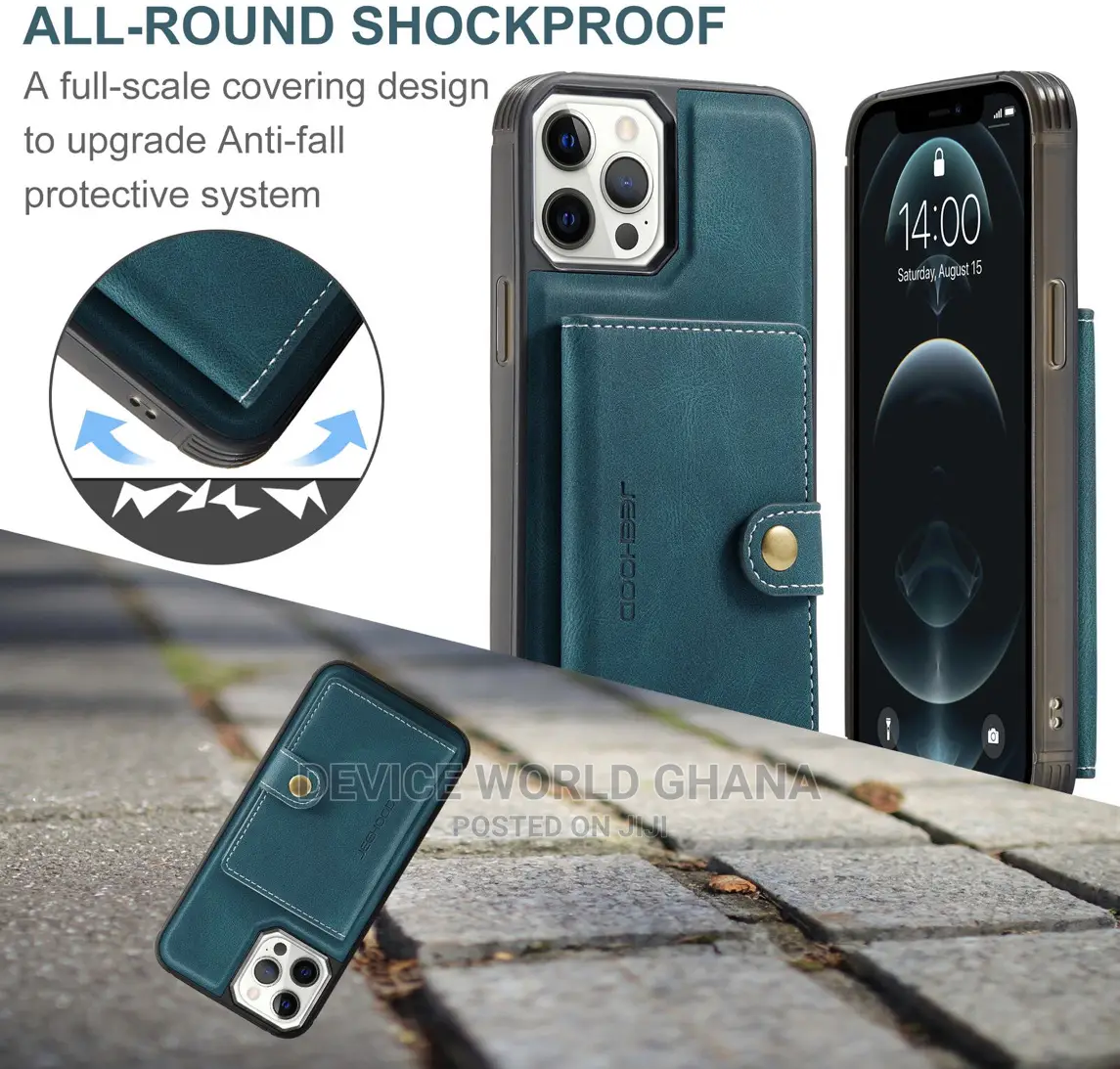 Jehood Leather Case 4 iPhone 14pm 14p 13pm 12 12pm 12