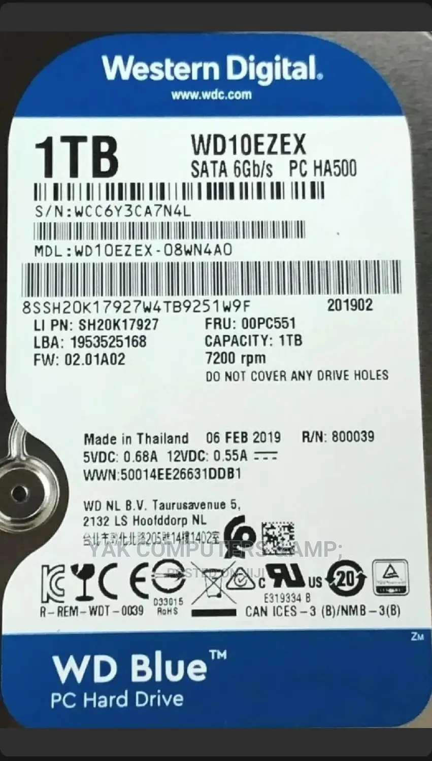 1tb WD 64mb Cache With 100% Health