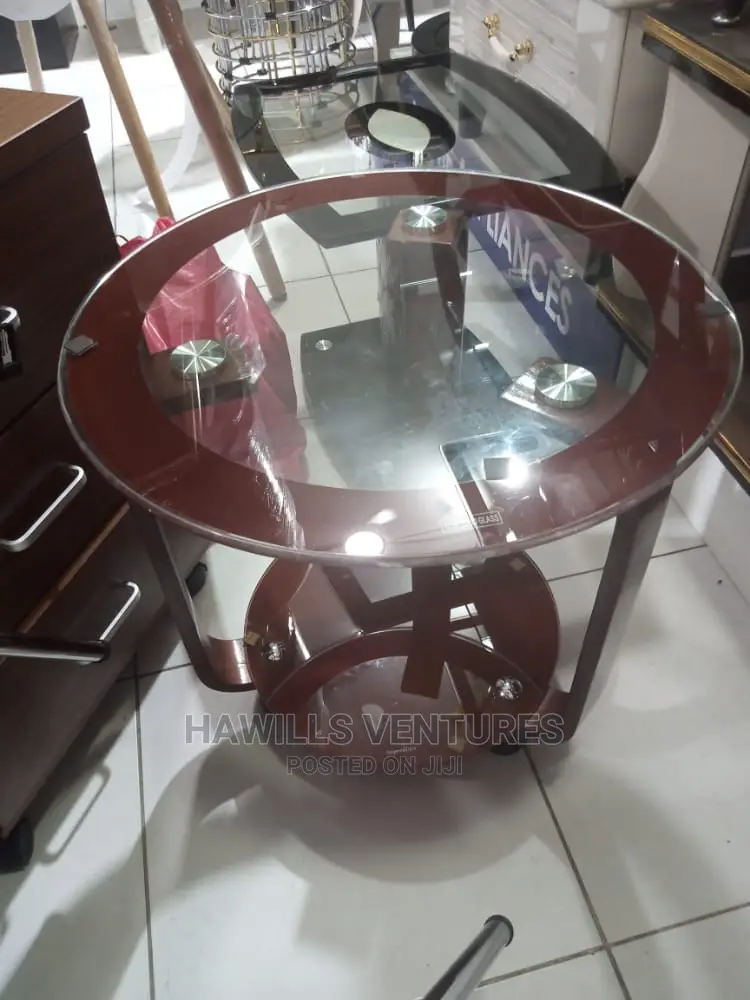 Low Round Glass Table
