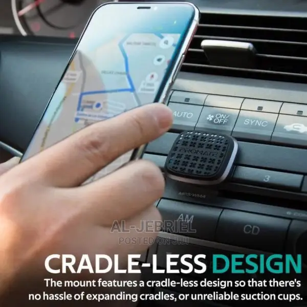 Promate Aluminum 360 Magnetic Car Smartphone Mount