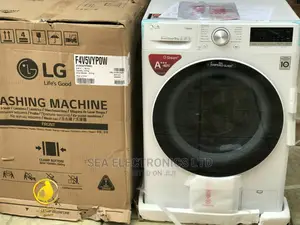 LG Front Load Washer 9 Kg F4V5VYP0W, AI DDTM, Steam+TM