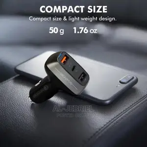 Promate Scud-C30 30W Car Charger With QC3.0 3A USB-C Port