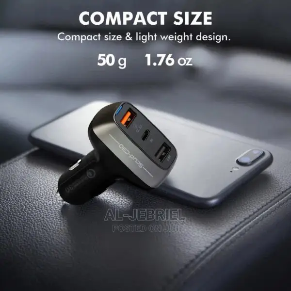Promate Scud-C30 30W Car Charger With QC3.0 3A USB-C Port