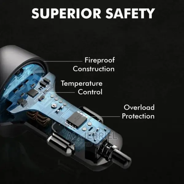 Promate Scud-C30 30W Car Charger With QC3.0 3A USB-C Port