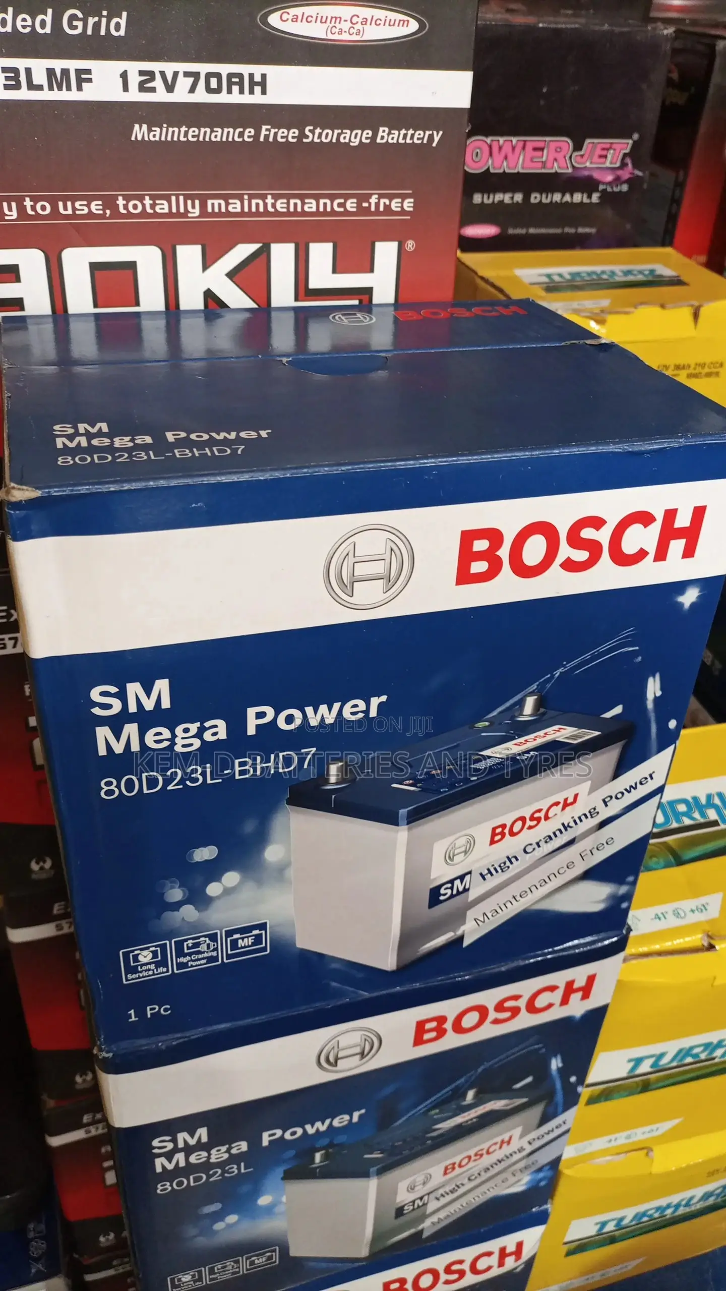15 Plates Bosch Battery for Hyundai Santafe + Free Delivery