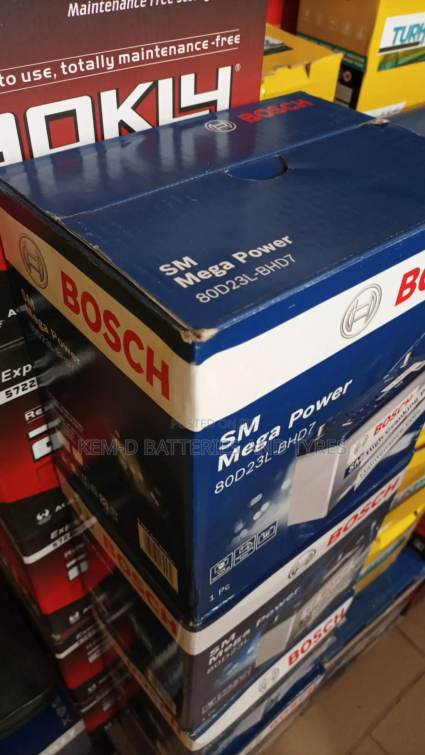 15 Plates Bosch Battery for Hyundai Santafe + Free Delivery