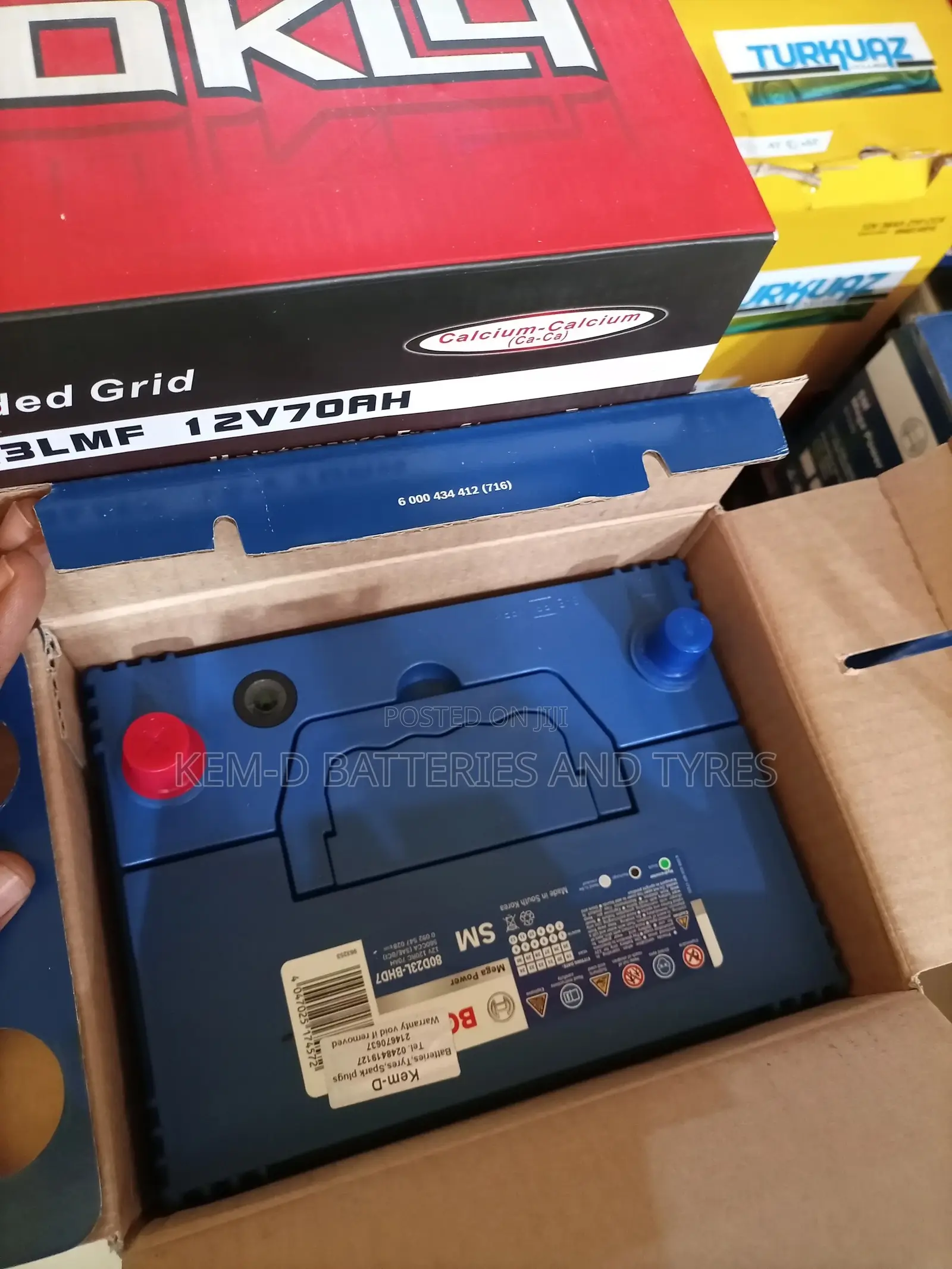 15 Plates Bosch Battery for Hyundai Santafe + Free Delivery