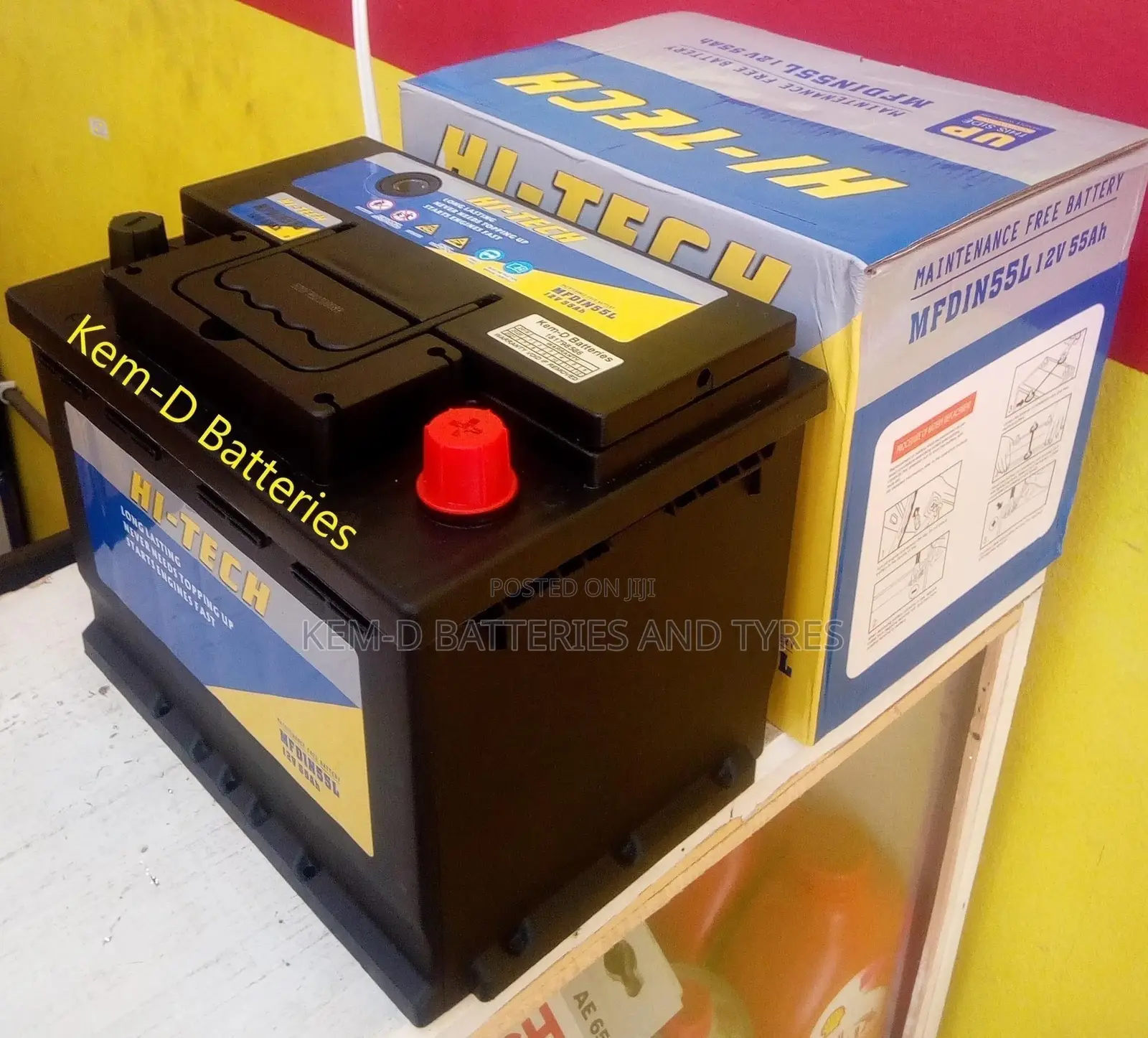 15 Plates Hi Tech Battery - Free Quick Delivery -Home Office