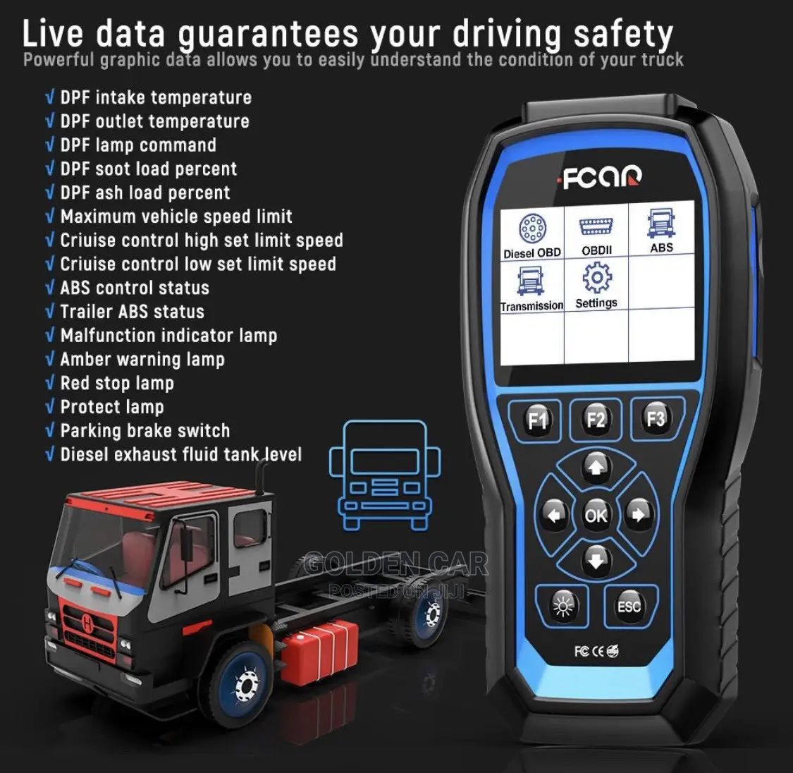 Fcar F507 OBD2 Heavy Duty Truck Diagnostic Scanner