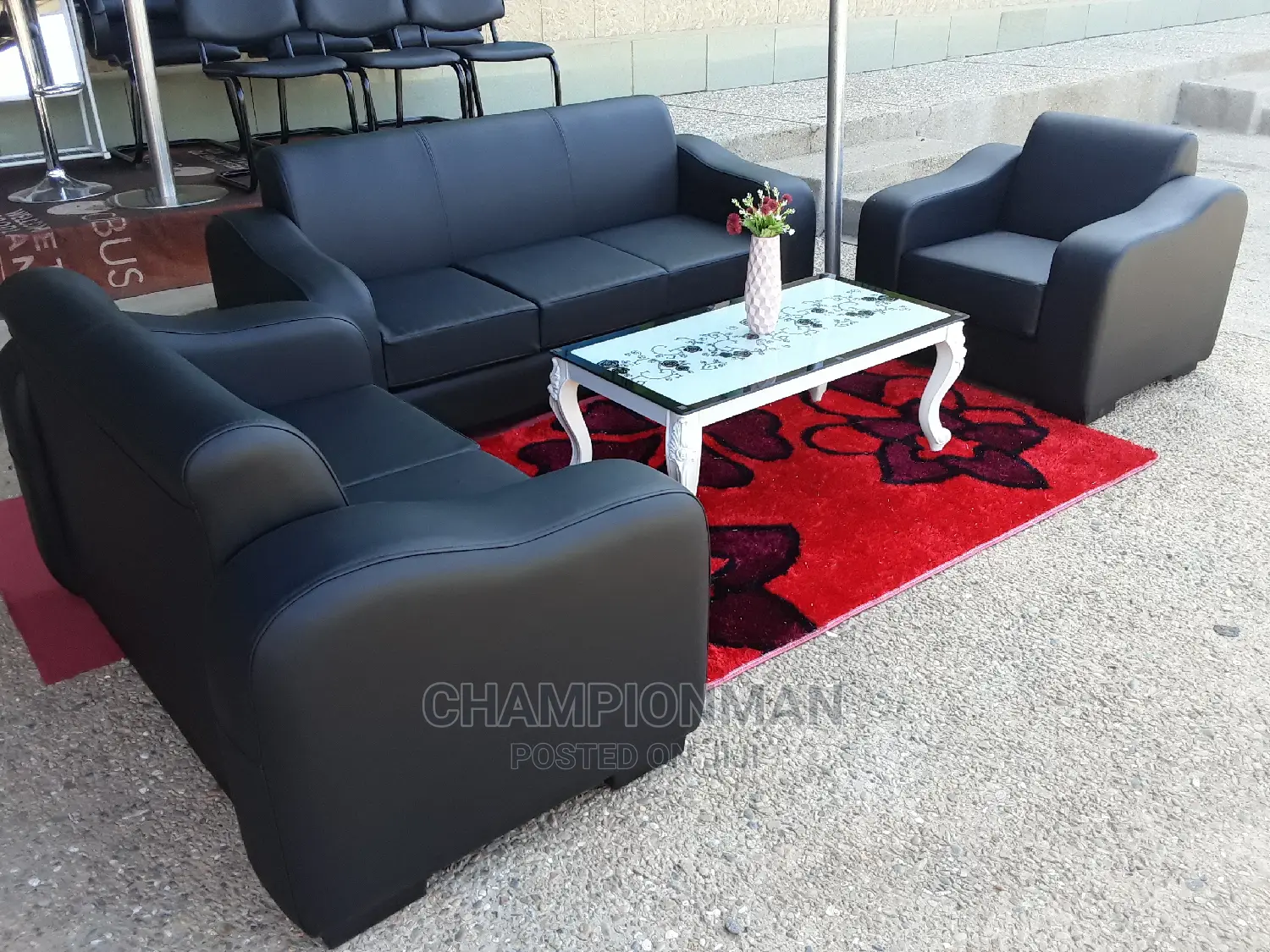Italian Black Sofa