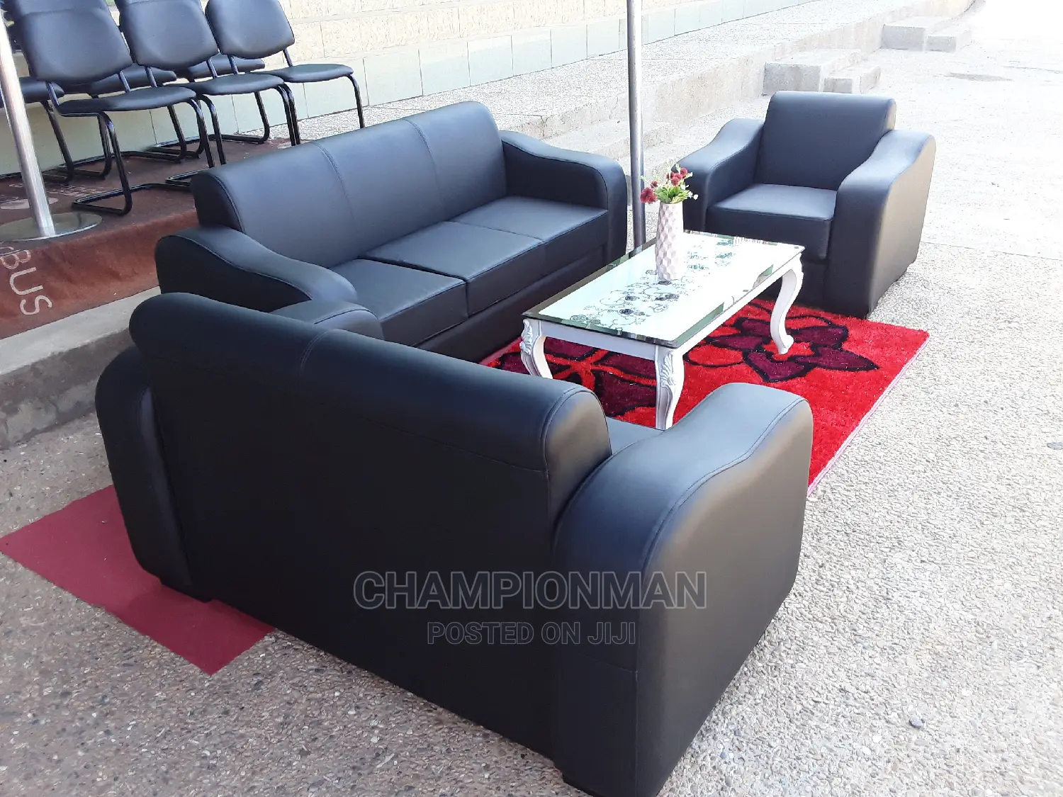 Italian Black Sofa