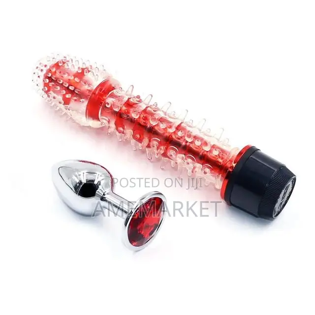 Butt Plug + Vigina Stimulator- G-Spot Dildo Vibrator Sex Toy