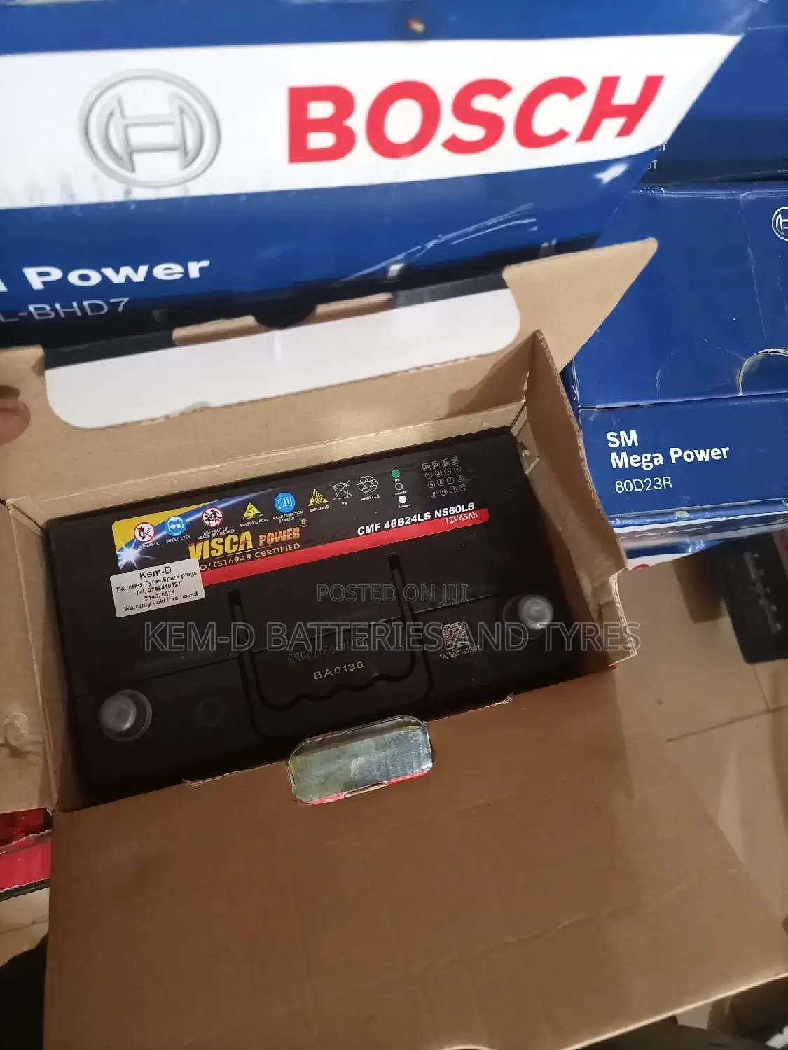 Visca Battery 13 Plates Slim Type + Dree Delivery