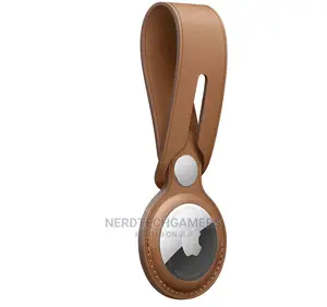 New Apple Airtag Leather Loop - Saddle Brown