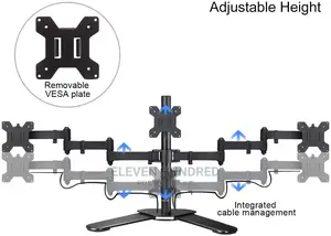 Monitor Stand Desk Triple Arm