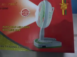 Rechargeable With LED Light Fan
